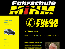 Tablet Screenshot of fahrschule-mihm.de